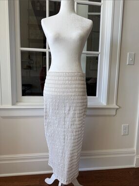 Sunnei Women’s Cream Textured Midi Skirt